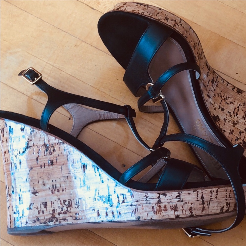 Salvatore Ferragamo Savita Cork Wedge Sandal